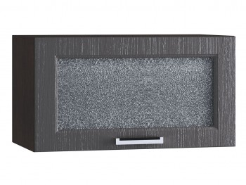 Шкаф верхний горизонтальный со стеклом 600, ШВГС 600 (Клен серый/корпус венге) в Чулыме - chulym.mebel54.com | фото