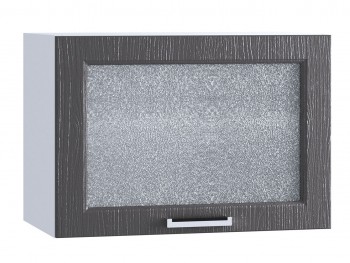 Шкаф верхний горизонтальный со стеклом 609, ШВГС 609 (Клен серый/корпус белый) в Чулыме - chulym.mebel54.com | фото