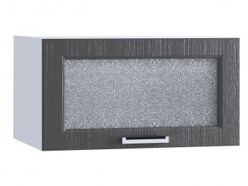 Шкаф верхний горизонтальный со стеклом 610, ШВГС 610 (Клен серый/корпус белый) в Чулыме - chulym.mebel54.com | фото