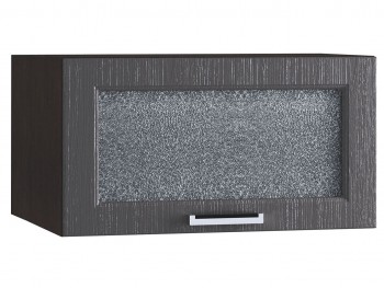 Шкаф верхний горизонтальный со стеклом 610, ШВГС 610 (Клен серый/корпус венге) в Чулыме - chulym.mebel54.com | фото