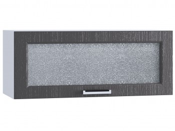 Шкаф верхний горизонтальный со стеклом 800, ШВГС 800 (Клен серый/корпус белый) в Чулыме - chulym.mebel54.com | фото