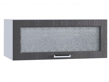 Шкаф верхний горизонтальный со стеклом 810, ШВГС 810 (Клен серый/корпус белый) в Чулыме - chulym.mebel54.com | фото