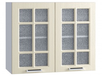 Шкаф верхний со стеклом 800, ШВС 800 (Клен кремовый/корпус белый) в Чулыме - chulym.mebel54.com | фото