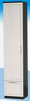 Шкаф высокий с ящиком ДЛЯ ГОСТИНОЙ ШВЯ-450 Венге/Дуб выбеленный в Чулыме - chulym.mebel54.com | фото