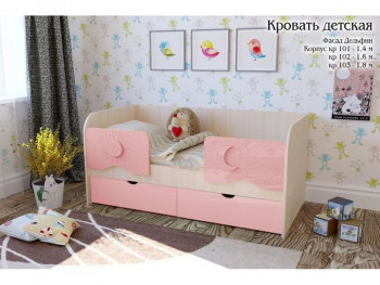 Соня Кровать детская 2 ящика 1.6 Розовый глянец в Чулыме - chulym.mebel54.com | фото