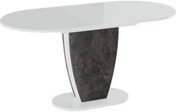 Стол обеденный «Монреаль» Тип 1 (Белый глянец/Моод темный) в Чулыме - chulym.mebel54.com | фото