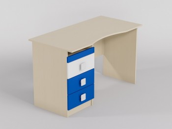 Стол (столешница с выемкой) Скай люкс (Синий/Белый/корпус Клен) в Чулыме - chulym.mebel54.com | фото