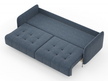 Валериан диван трёхместный прямой Синий, ткань RICO FLEX 101 в Чулыме - chulym.mebel54.com | фото