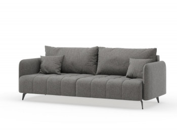 Валериан диван трёхместный прямой Стальной, ткань RICO FLEX 9292 в Чулыме - chulym.mebel54.com | фото