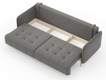 Валериан диван трёхместный прямой Стальной, ткань RICO FLEX 9292 в Чулыме - chulym.mebel54.com | фото