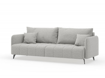 Валериан диван трёхместный прямой Светло-серый, ткань RICO FLEX 108 в Чулыме - chulym.mebel54.com | фото