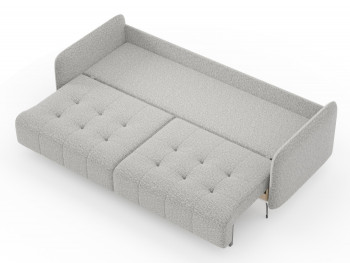 Валериан диван трёхместный прямой Светло-серый, ткань RICO FLEX 108 в Чулыме - chulym.mebel54.com | фото