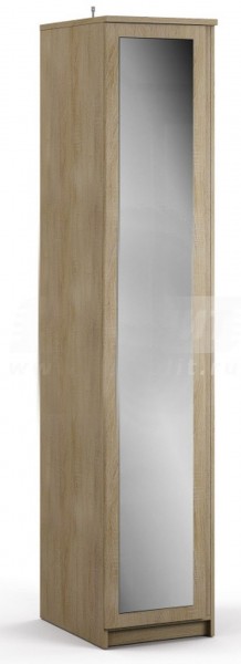 Веста СБ-2260 Шкаф 1 дверный с зеркалом Дуб Сонома в Чулыме - chulym.mebel54.com | фото