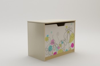 Ящик для игрушек Флёр (Белый/корпус Клен) в Чулыме - chulym.mebel54.com | фото