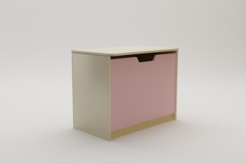 Ящик для игрушек Грэйси (Розовый/корпус Клен) в Чулыме - chulym.mebel54.com | фото