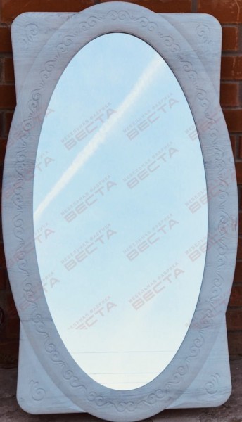 Зеркало Овальное МДФ Белый в Чулыме - chulym.mebel54.com | фото